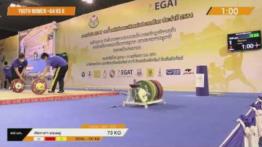 การแข่งขัน EGAT ยกน้ำหนักชิงชนะเลิศแห่งประเทศไทย ประจำปี 2564  28/10/2021 WOMEN +64 kg B