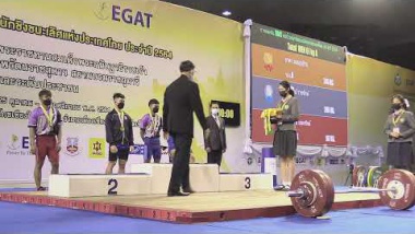 การแข่งขัน EGAT ยกน้ำหนักชิงชนะเลิศแห่งประเทศไทย ประจำปี 2564  30/10/2021 MEN 61 kg A