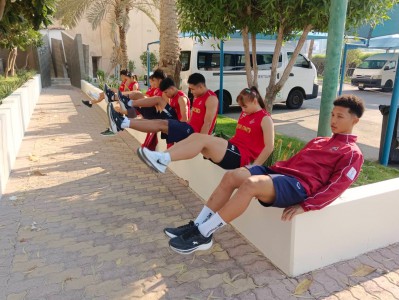 จอมพลังทีมชาติไทยเดินทางถึงกรุงมานามา พร้อมทำศึกเอเชี่ยนยูธเ ... Image 5